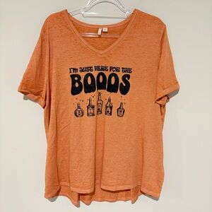 Cato‎ Here for the Boos Halloween shirt orange black size XL